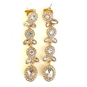 Gold and Crystal Earrings